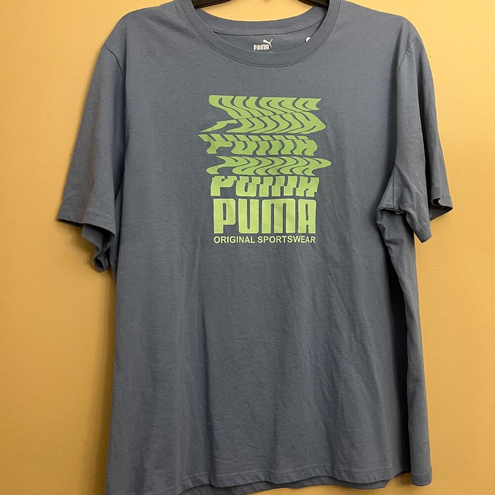 Puma Ripple Crew Neck Short Sleeve T-Shirt XXL, Zen Blue